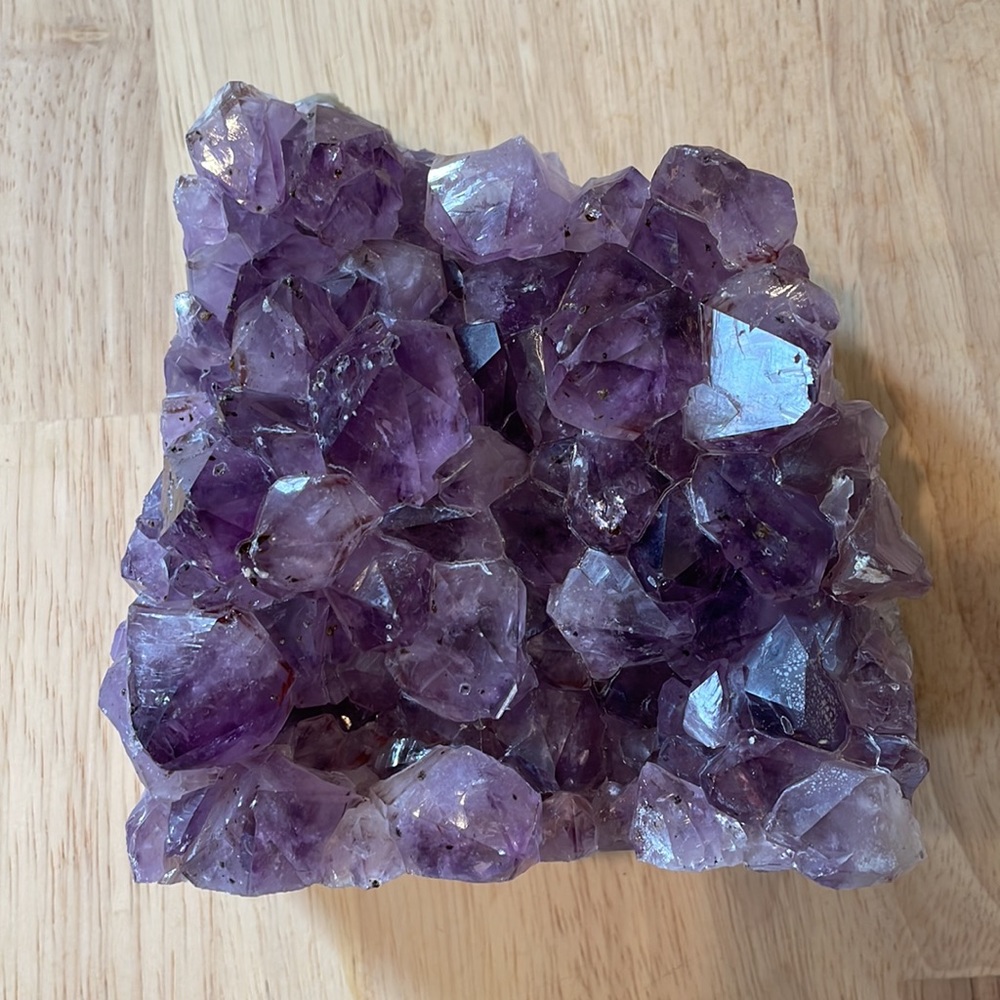 Beautiful Large Amethyst Cluster Cacoxenite Inclusions- Reiki- Meditation- Decor